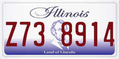 IL license plate Z738914