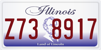 IL license plate Z738917