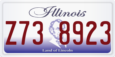 IL license plate Z738923