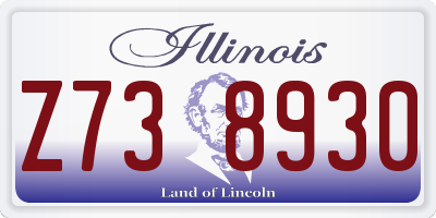 IL license plate Z738930