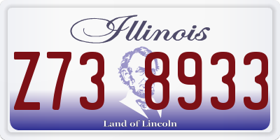 IL license plate Z738933