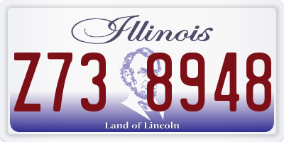 IL license plate Z738948