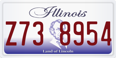 IL license plate Z738954