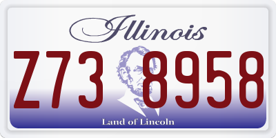 IL license plate Z738958