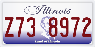 IL license plate Z738972