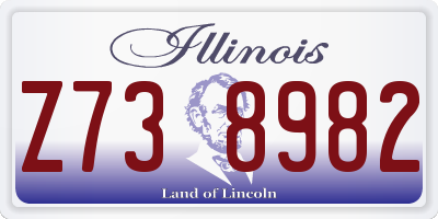 IL license plate Z738982