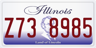 IL license plate Z738985