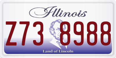IL license plate Z738988