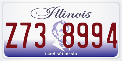 IL license plate Z738994