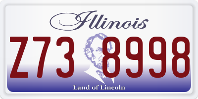 IL license plate Z738998
