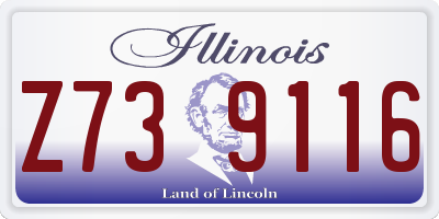 IL license plate Z739116