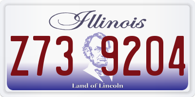 IL license plate Z739204