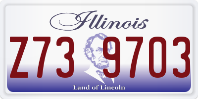IL license plate Z739703