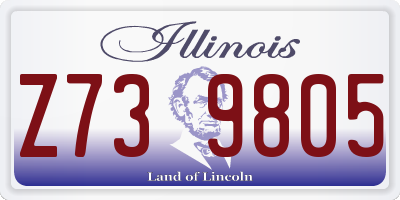 IL license plate Z739805