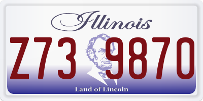 IL license plate Z739870