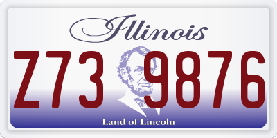 IL license plate Z739876