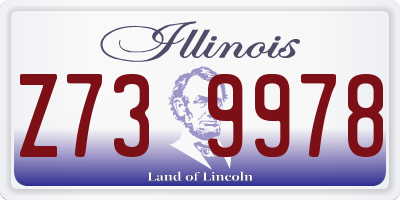 IL license plate Z739978