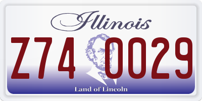 IL license plate Z740029