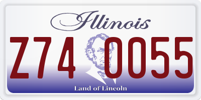 IL license plate Z740055