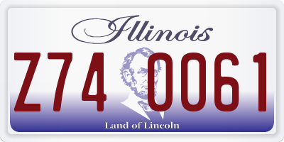 IL license plate Z740061