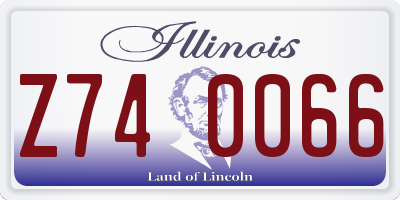 IL license plate Z740066