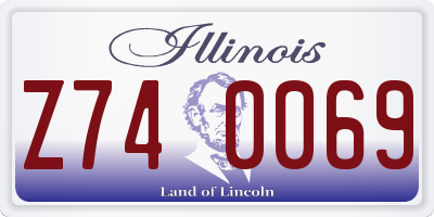 IL license plate Z740069