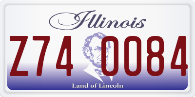 IL license plate Z740084