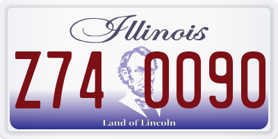 IL license plate Z740090