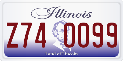 IL license plate Z740099