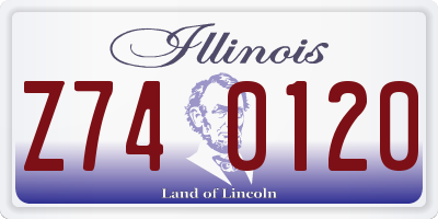 IL license plate Z740120