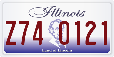 IL license plate Z740121