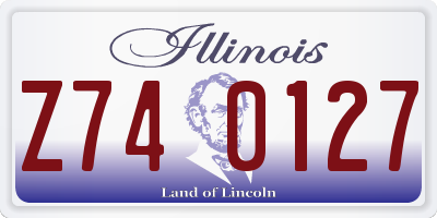 IL license plate Z740127