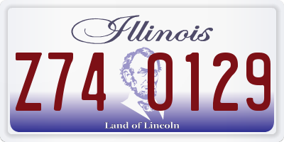 IL license plate Z740129