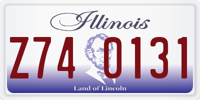 IL license plate Z740131