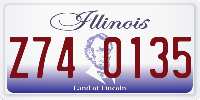 IL license plate Z740135