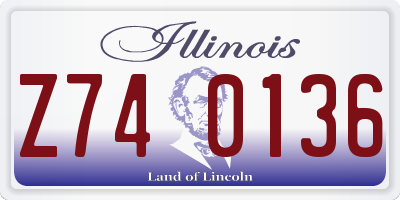 IL license plate Z740136