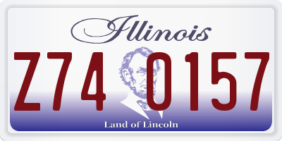 IL license plate Z740157
