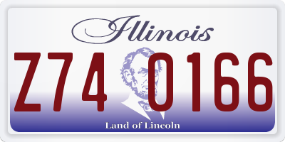 IL license plate Z740166