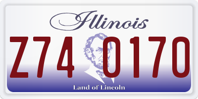 IL license plate Z740170