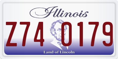 IL license plate Z740179