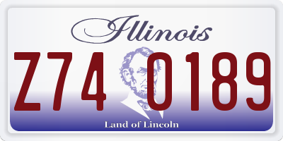 IL license plate Z740189