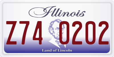 IL license plate Z740202