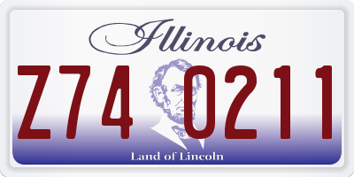 IL license plate Z740211