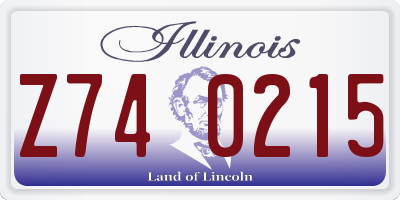 IL license plate Z740215
