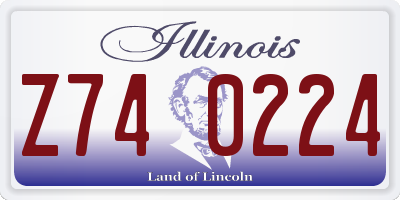 IL license plate Z740224