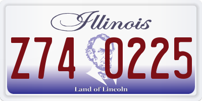 IL license plate Z740225