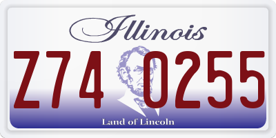 IL license plate Z740255