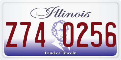 IL license plate Z740256