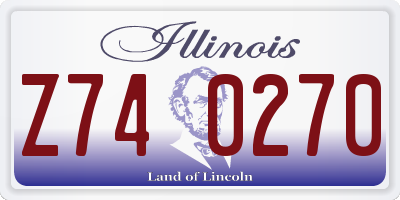 IL license plate Z740270