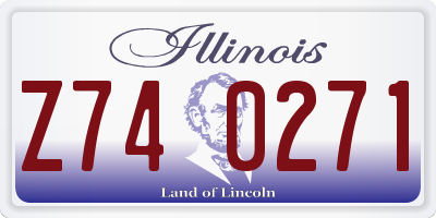 IL license plate Z740271